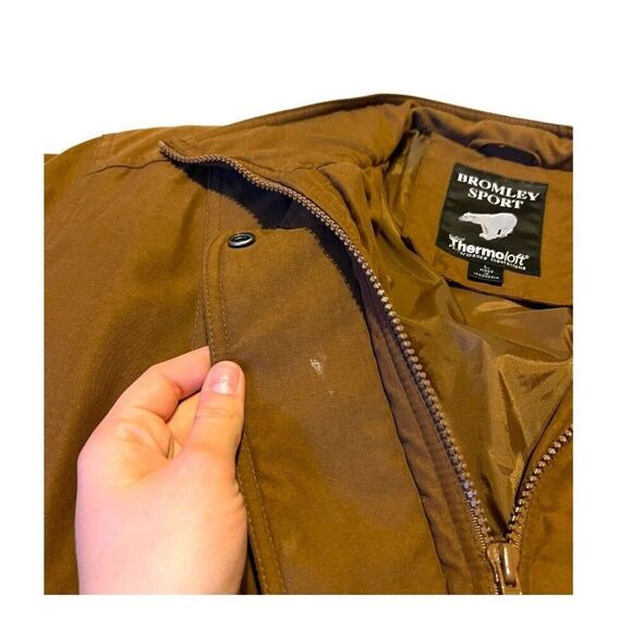 Bromley Sport Brown Thermoloft Women's Isulated Jacket Coat Size Large L VTG - Picture 3 of 7